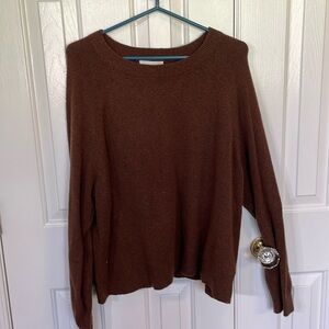 Treasure & Bond brown cotton crewneck sweater in brown size 2X. Worn once.